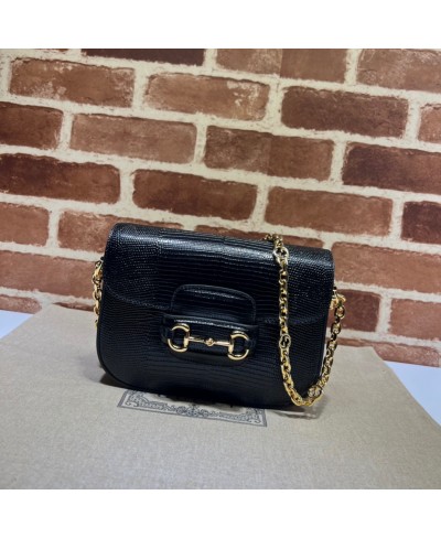 GUCCI Gucci Horsebit 1955 lizard mini bag