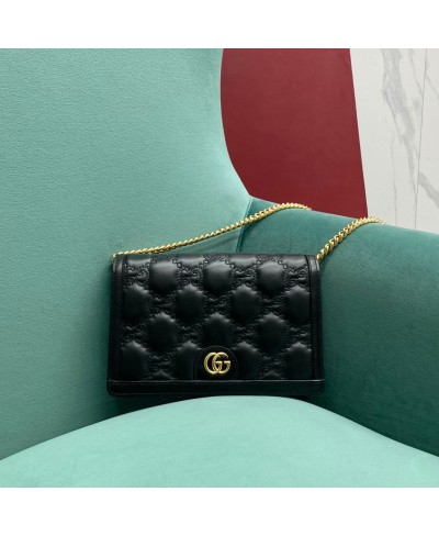 GUCCI GG Matelassé chain wallet