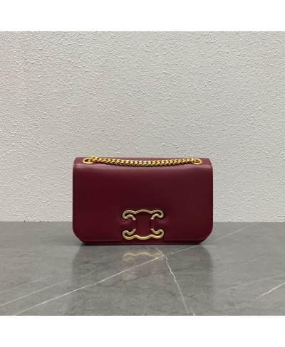 BORSA FRAME TRIOMPHE MEDIA IN PELLE DI VITELLO LUCIDA CELINE