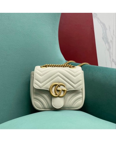 Mini borsa shopping GG Marmont in pelle matelassé GUCCI