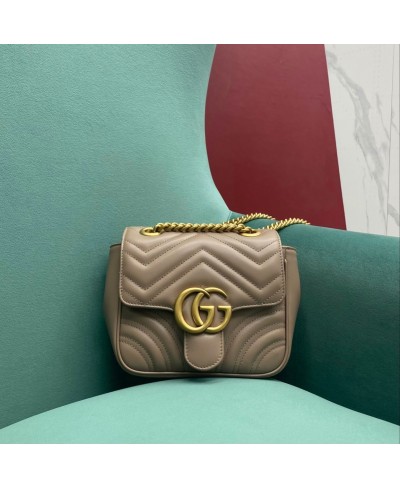 Mini borsa shopping GG Marmont in pelle matelassé GUCCI