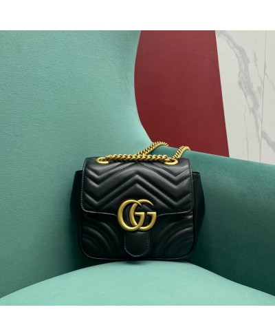 Mini borsa shopping GG Marmont in pelle matelassé GUCCI