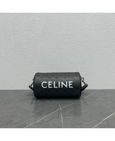 CELINE CYLINDER BAG IN TRIOMPHE CANVAS XL WITH CELINE PRINT