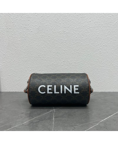 CELINE CYLINDER BAG IN TRIOMPHE CANVAS