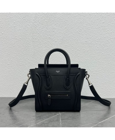 CELINE NANO LUGGAGE BAG IN DRUMMED CALFSKIN