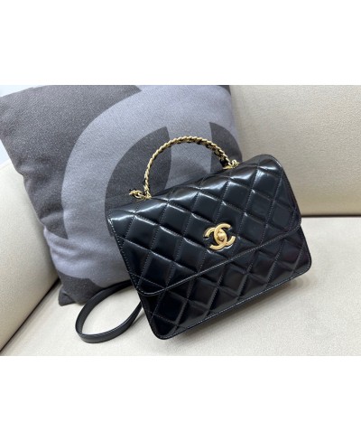 CHANEL SMALL FLAP BAG WITH TOP HANDLE