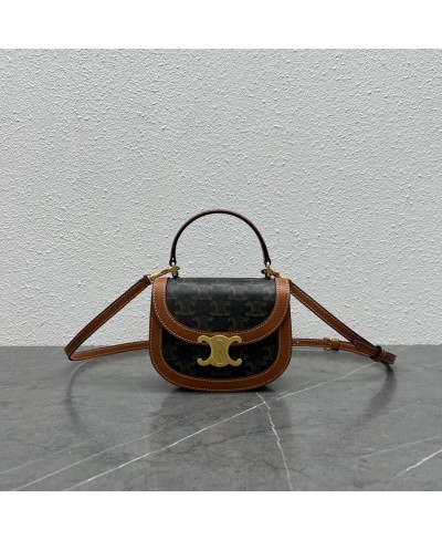 CELINE MINI BESACE TRIOMPHE IN CALFSKIN AND VITELLO