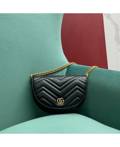 GUCCI GG MARMONT MATELASSÉ CHAIN MINI BAG