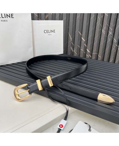 CELINE MEDIUM WESTERN BELT IN TAURILLON LEATHER