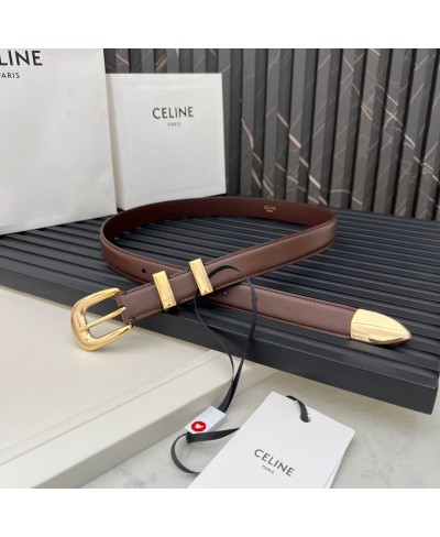 CELINE MEDIUM WESTERN BELT IN TAURILLON LEATHER