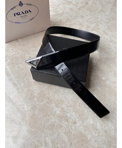 PRADA Brushed leather belt