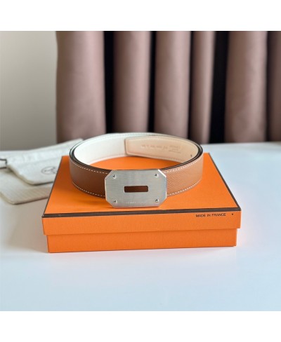 HERMES Neo belt buckle & Reversible leather strap 32 mm