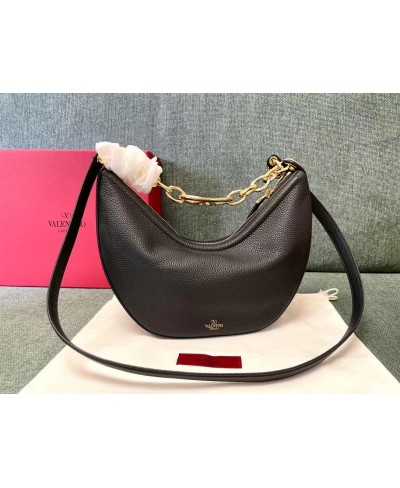 HOBO PICCOLA VLOGO MOON BAG IN PELLE CON CATENA VALENTINO