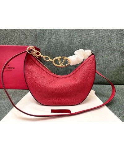 HOBO PICCOLA VLOGO MOON BAG IN PELLE CON CATENA VALENTINO