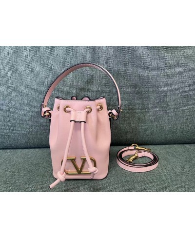 VALENTINO MINI VLOGO SIGNATURE BUCKET BAG IN NAPPA LEATHER