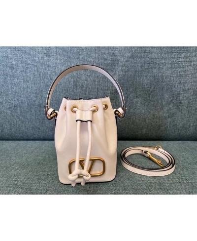 VALENTINO MINI VLOGO SIGNATURE BUCKET BAG IN NAPPA LEATHER