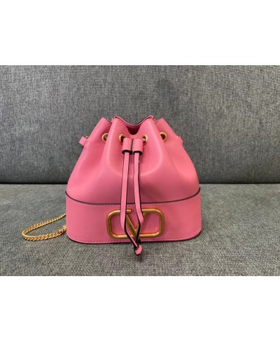 VALENTINO MINI BUCKET BAG IN NAPPA WITH VLOGO SIGNATURE CHAIN