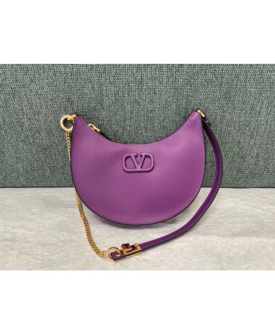 VALENTINOMINI VLOGO SIGNATURE GRAINY CALFSKIN HOBO BAG