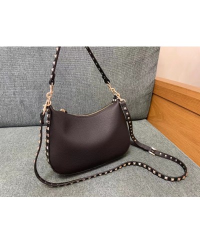 VALENTINO MINI ROCKSTUD HOBO BAG IN GRAINY CALFSKIN