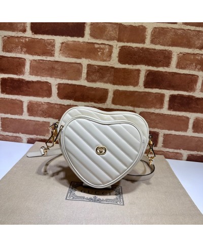 GUCCI INTERLOCKING G MINI HEART SHOULDER BAG