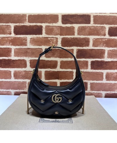 GUCCI GG MARMONT HALF-MOON-SHAPED MINI BAG