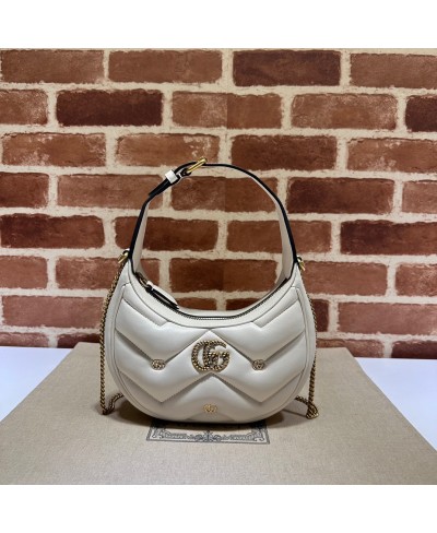 GUCCI GG MARMONT HALF-MOON-SHAPED MINI BAG