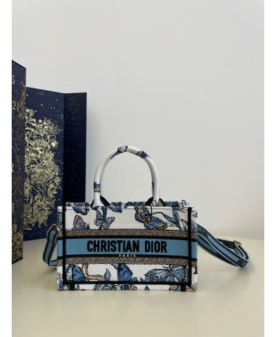 CHRISTIAN DIOR Mini Dior Book Tote with Strap