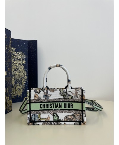 CHRISTIAN DIOR Mini Dior Book Tote with Strap