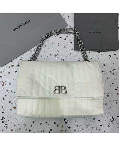 BALENCIAGA WOMEN'S MONACO LARGE CHAIN BAG QUILTED