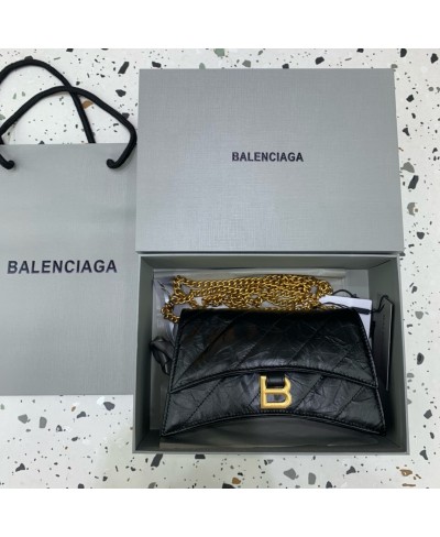 BALENCIAGA WOMEN'S CRUSH XS CHAIN BAG QUILTED