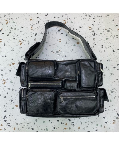 BALENCIAGA SUPERBUSY LARGE SLING BAG IN BLACK