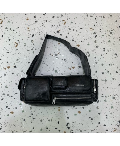 BALENCIAGA SUPERBUSY XS SLING BAG IN BLACK