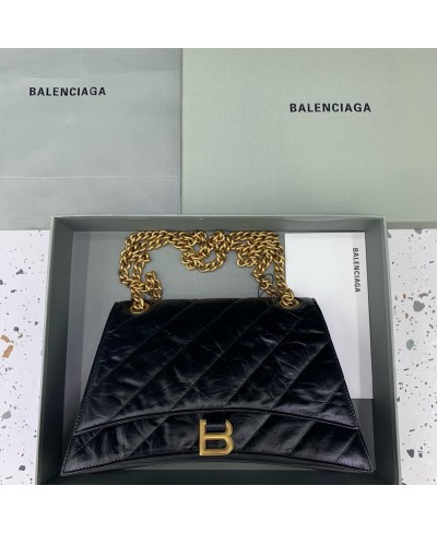 BALENCIAGA WOMEN'S CRUSH MEDIUM CHAIN BAG QUILTED