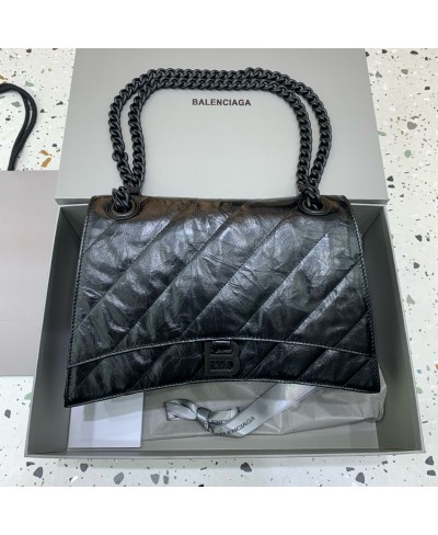 BALENCIAGA WOMEN'S CRUSH MEDIUM CHAIN BAG QUILTED