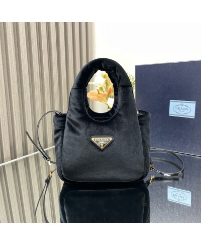 PRADA Padded velvet mini handbag