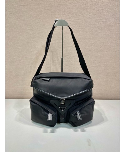 PRADA Re-Nylon and leather shoulder bag