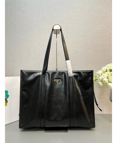 PRADA Large leather tote bag