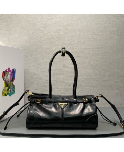 PRADA Medium naplak patent leather handbag