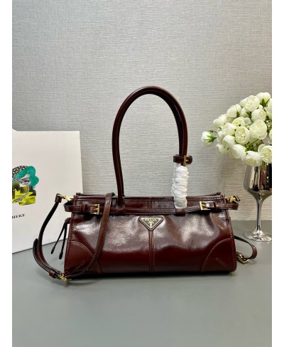 PRADA Medium naplak patent leather handbag