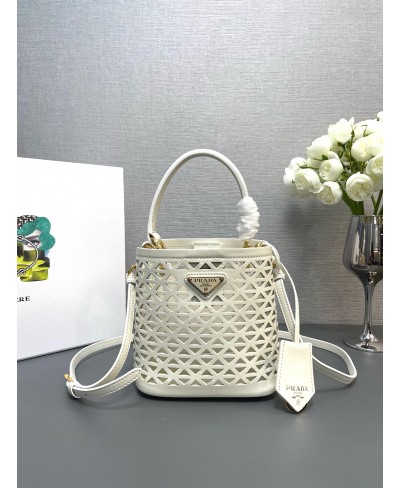 PRADA Prada Panier mini bag in leather with perforated motif