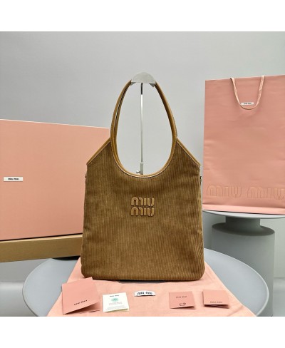 MIU MIU IVY Corduroy Shopping Bag