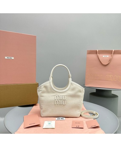 MIU MIU IVY corduroy shopping bag