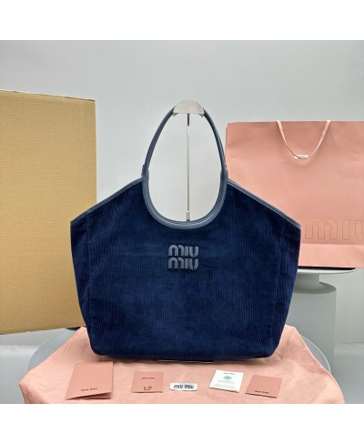 MIU MIU IVY corduroy shopping bag