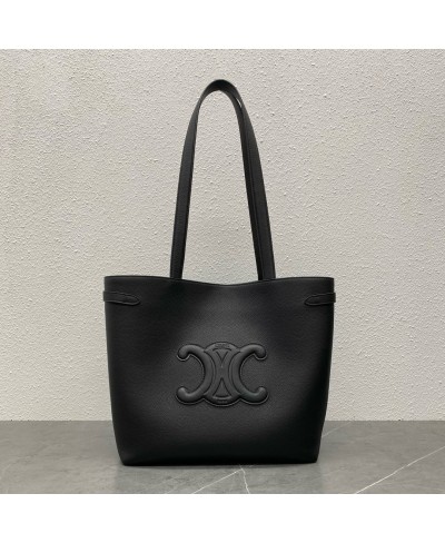 Borsa media CABAS ANAÏS CUIR TRIOMPHE in pelle di vitello granata CELINE