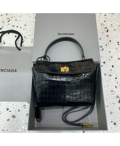 Borsa Rodeo Mini Con Lavorazione Coccodrillo BALENCIAGA