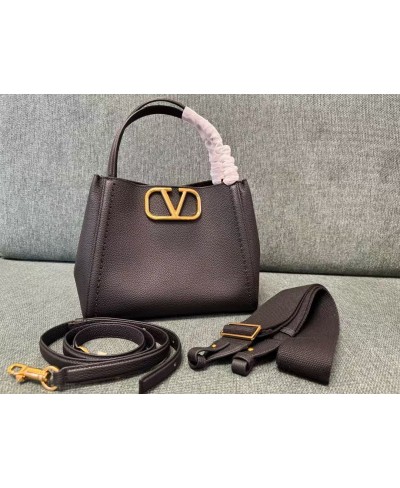 VALENTINO VALENTINO GARAVANI ALLTIME MEDIUM HANDBAG IN GRAINY CALFSKIN