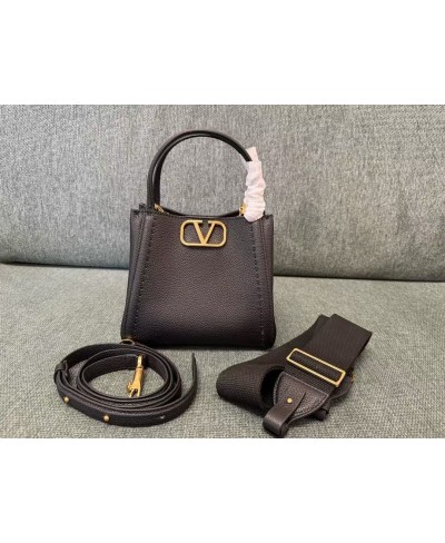 VALENTINO VALENTINO GARAVANI ALLTIME SMALL HANDBAG IN GRAINY CALFSKIN