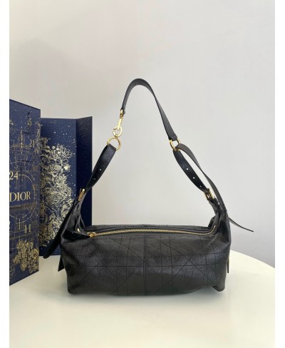 CHRISTIAN DIOR Small D-Journey Bag in Crinkled Calfskin