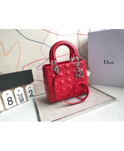 CHRISTIAN DIOR LADY DIOR LAMBSKIN BAG