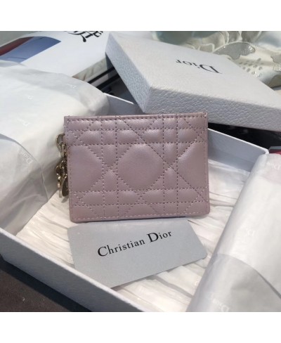 CHRISTIAN DIOR LADY DIOR CALFSKIN CARD HOLDER